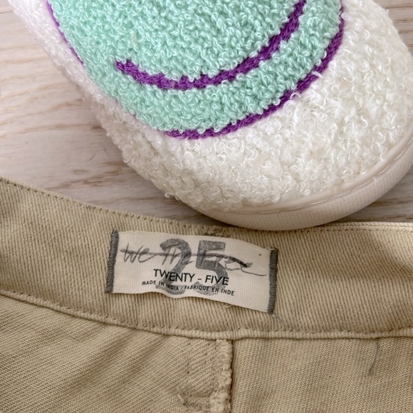 WE THE FREE l Zuni Crochet Crochet Rolled Mom Jeans Grandmacore Sz. 25 High Rise - Picture 5 of 14